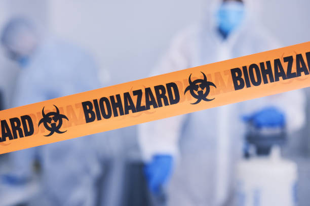Professional Biohazard Cleanup technician working in Denville, NJ